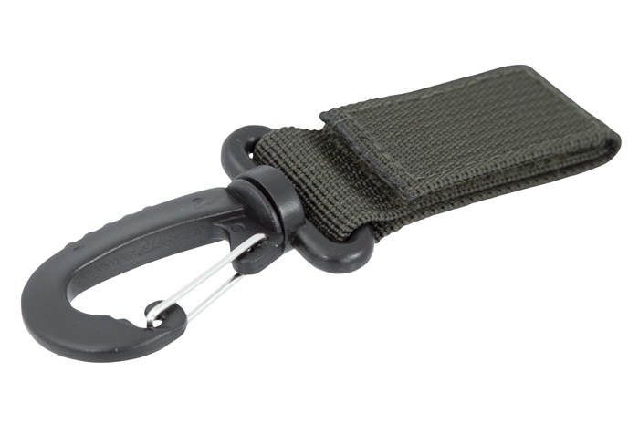 Koppelschlaufe mit Karabiner Oliv